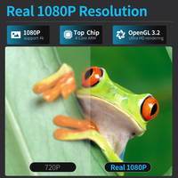 Projecteur 1080P 1850ANSI LED pour cinéma maison, compatible avec les téléphones IOS et Android, PC, DVD