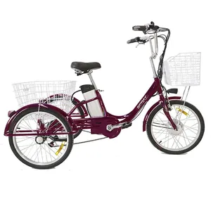 Электрический трехколесный велосипед, вездеходный трицикл с корзиной, модель «назад Баджа» J взрослых aida