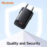 Cargador Mcdodo 402 USB Tipo C 20W PD Mini Super Rápido con Enchufe Europeo Certificado, Mini Cargador USB-C 20W PD para iPhone