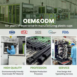 Venta al por mayor buena calidad 90mm-16oz 12oz 14oz negro desechable transparente en forma de U Pet plástico bebida fría tazas de <span class=keywords><strong>café</strong></span> 16oz <span class=keywords><strong>con</strong></span> tapa - Product Image 5