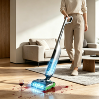 Aspirateur sans fil OEM 17 kPa avec système d'auto-nettoyage, pour sols durs, lavage humide et sec