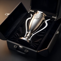Trophée de luxe en argent de 70 cm, grande coupe personnalisée en alliage de zinc, récompense sportive avec logo gravé, durable, plaqué or poli
