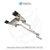 YT 304 sistem knalpot Valved, knalpot Stainless Steel Valved Performance Catback untuk BMW F87 M2c 3.0T S55