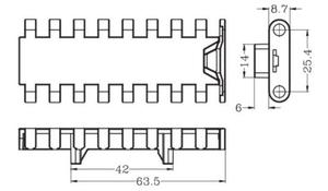 สายพานลำเลียงแบบตาข่ายพลาสติกแบบแผ่นเรียบ รุ่น 1000 ซีรีส์ แบบกริดตรง - Product Image 2