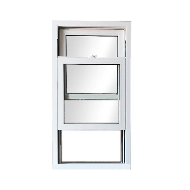 UPVC elevador janela pvc única janela pendurada vedação varanda isolamento de fogo quente no inverno e fresco no verão
