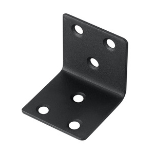 Support d'<span class=keywords><strong>angle</strong></span> en fer noir à 90 degrés en forme de L, épaissi, en acier laminé à froid avec revêtement en poudre, pour salle de bain moderne - Product Image 1