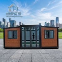 Conteneur pliable personnalisé de 20 pieds ou 40 pieds, extensible, préfabriqué, pour un bâtiment résidentiel ou de bureaux à 5 chambres, design moderne et respirant