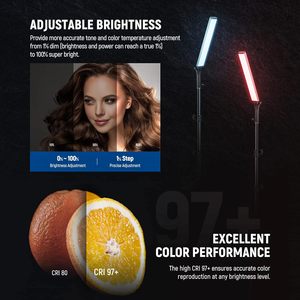 Neewer Rgb Light <strong>Wand</strong> With 2.4g/app Control Upgraded 360 Touchable Rgbww Mixer Photography Handheld Led Video Lighting - Product Image 2