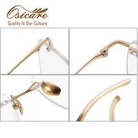 Lunettes de vue de luxe en corne de buffle véritable, montures optiques personnalisées en titane blanc sans monture pour hommes