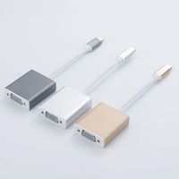 Câble Type C vers HDTV 4K en alliage d'aluminium plaqué or blindé, mâle vers femelle, accessoires électroniques