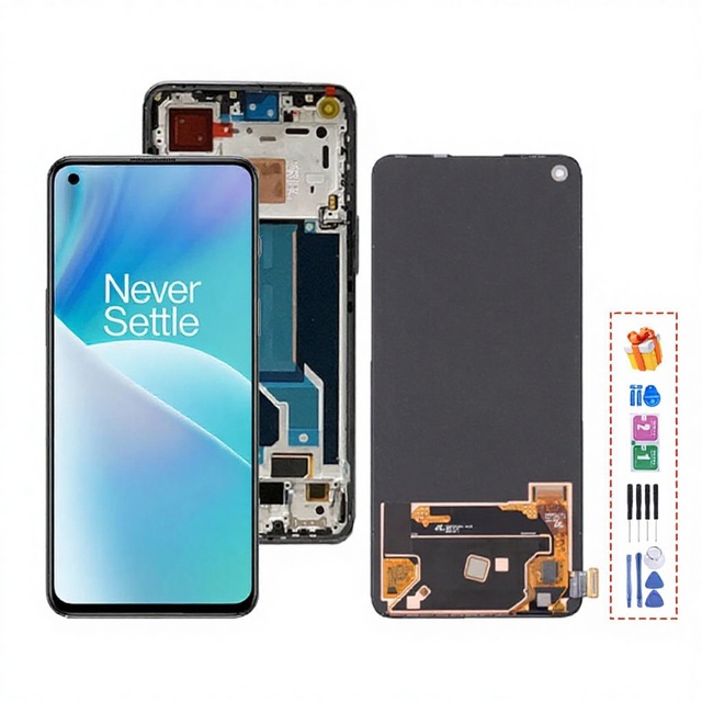 OnePlus Nord 2T Screen Assembly with Inner/Outer OLED Touch Screens and Frame