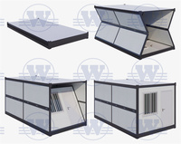 Maison conteneur extensible de luxe de 40 pieds avec salle de bain complète Conteneur pliable léger en panneau sandwich pour usage en entrepôt