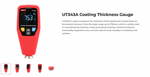 UNI-T UT343A/UT343D/UT343E เครื่องวัดความหนาสีรถยนต์แบบดิจิตอล 2000 เครื่องวัดความหนาเคลือบสีพร้อมไฟฉาย - Product Image 4
