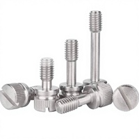 Low Cost Factory Direct Pricing GB839 304 Stainless Steel M2/M3/M4/M5/M6/M8 Slotted Thumb Screw Knurled Head Captive Screw CNC