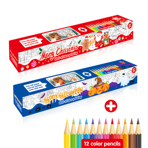 무지개 색상 DIY 색상 채우기 그림 벽 최대 스틱 그림 종이 할로윈/크리스마스 테마 교육 완구 2025 프리미엄 품질 - Product Image 2