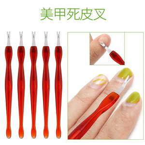 Stainless Steel Cuticle Fork Double Head Nail Pusher Tool For Manicure Care - Product Image 2