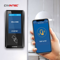 Wiegand NFC Blue Tooth Mobile Password Unlocking Device OSDP RS485 Access Control Reader with Touch Screen Display