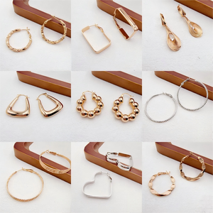 XUPING Large <strong>Small</strong> Irregular Wavy Geometric Hoop <strong>Earrings</strong> <strong>Women</strong> Daily Wear Ornaments Jewelry Wholesale <strong>Earrings</strong> - Product Image 2