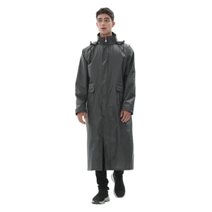 usine personnalisé en gros bonne qualité mode adultes longue veste de pluie à capuche imperméables imperméables polyester mantea - Product Image 3