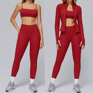 Activewear Clothing Women Sport Gym Wear Workout Set 3 Pieces Fitness Yoga Set Shawl Conjunto Deportivo Mujer Fitness Top