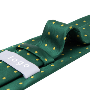 <span class=keywords><strong>Comprar</strong></span> Corbata Escolar Personalizada Tejida Jacquard <span class=keywords><strong>Lunares</strong></span> Verdes Amarillos y Corbatas de Rayas Con Logo para Niños Escolares - Product Image 6