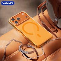 Étui antichoc de haute qualité VAWI B351 en gros pour iPhone 17 Pro Max, étui magnétique transparent pour Huawei P70 Ultra et Samsung