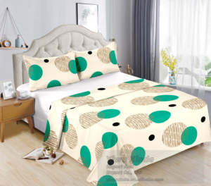 Parure de lit 3 pièces en coton imprimé, <span class=keywords><strong>drap</strong></span> de lit en coton, taille king, prix de gros - Product Image 5