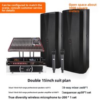 Equipo de Sonido Completo para Escenario, Altavoces Activos de Línea Resistentes al Agua, Profesionales de Alta Potencia 220V para Grandes Actuaciones al Aire Libre