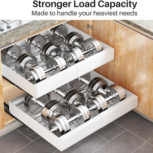 Cesta extensible para gabinete, organizador extraíble rectangular para debajo del fregadero, divisor de ollas y sartenes para cocina - Product Image 5