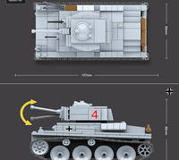 Juego de bloques de construcción de rompecabezas de tanque ligero de la serie militar, juguete electrónico para niños, juguete educativo en el tema de los coches hecho de plástico