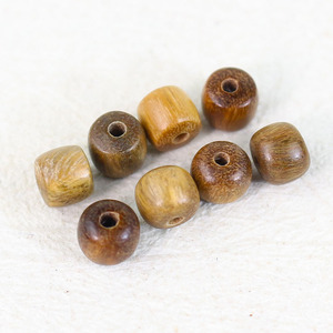 Cuentas de sándalo en forma de barril de 5x6 mm, cuentas redondas sueltas para hacer pulseras, accesorios de joyería DIY. - Product Image 1
