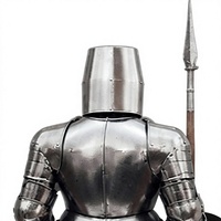 Ensemble d'armure complète de chevalier croisé médiéval en acier doux poli de calibre 18, à porter, pour exposition, décoration, collection, Noël