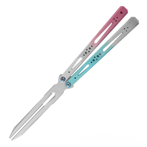 Cuchillo Mariposa de Entrenamiento con Hoja Plegable para Práctica, Funda para Practicar el Movimiento de la Hoja, Cuchillo Mariposa de Entrenamiento con Hoja sin Cortar GA - Product Image 4