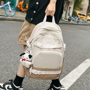 Suu Bag Student Backpack 18 In Solid Color Zipper Closure For Girls School Education - Product Image 4