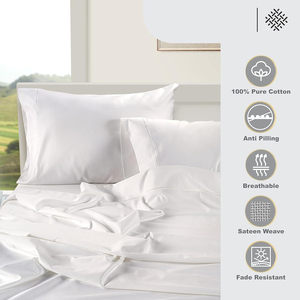 1000tc Egyptian Cotton tấm ga trải giường 1000tc tấm và gối trường hợp Egyptian bông tấm 1000 tc cho khách sạn sang trọng - Product Image 4