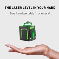 Outils de cloison sèche à ligne croisée rotative à 360°, niveau laser à 5 lignes vertes pour alimentation industrielle, nivellement DIY avec une distance de travail de 30 m