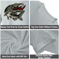 Logo personnalisé Maillot De Pêche Respirant SPF 50 Protection UV Manches Longues Concevez Votre Propre Performance Vêtements De Pêche Camisa De Pesca
