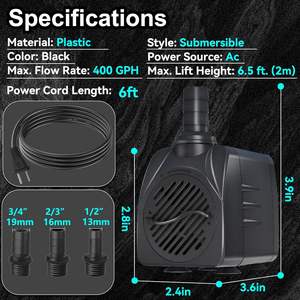 400GPH meccanico Indoor Timer pompa acqua Ultra silenzioso 8,2 piedi alta fontana per idroponica energia minerale attrezzature - Product Image 2