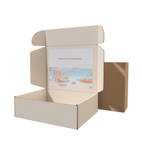 Caja de Cartón Corrugado Kraft para Envíos Postales, Impresión Personalizada, Embalaje de Regalos de Lujo para Cosméticos y Maquillaje