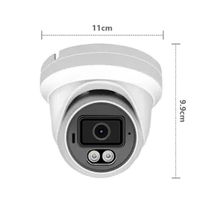 Hik TVT 4MP kamera IP PoE pasang dan Mainkan penglihatan malam warna penuh dengan kamera keamanan kubah kubah Audio kompatibel