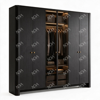 Ensemble de meubles de chambre à coucher de luxe avec LED, USB et plateau en pierre frittée, suite de chambre pour appartement, villa, hôtel