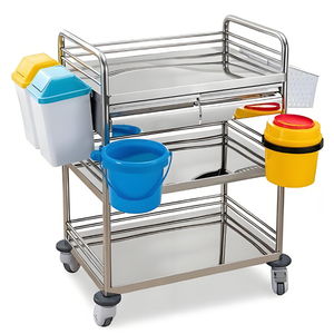 Carrito de Almacenamiento Multiusos de Acero Inoxidable para Hospital, Salón de Belleza, con Ruedas - Product Image 6