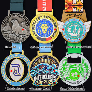 Medaglia Personalizzata dal Produttore Oro Argento per Finisher Medaglia per Maratona 5K / 10K Corsa Ciclismo Atletica Leggera Medaglie Karate Sport Medaglia in Metallo - Product Image 2