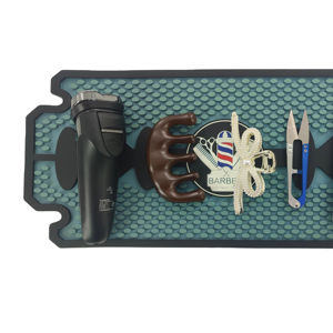 Factory Wholesale Eco Friendly Barber <b>Station</b> Mat Non Slip Oil Proof Waterproof For Salon Hairdressing <b>Tool</b> Storage - Product Image 6