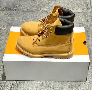 Botas de tobillo de ante sintético para hombre, punta redonda, impermeables, zapatos de mujer, botas Martin de cuero de primera calidad, zapatos para hombre y mujer - Product Image 6