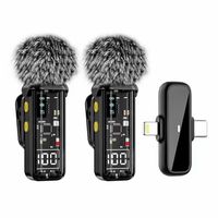 Mikrofon Klip Kerah Nirkabel HXC SE66 dengan Peredam Kebisingan Omnidirectional untuk Android, Siaran Langsung, dan Perekaman Video Pendek