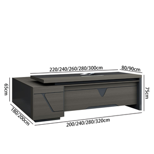 <span class=keywords><strong>Bureau</strong></span> <span class=keywords><strong>de</strong></span> direction moderne personnalisé, ergonomique, avec armoire latérale, mobilier <span class=keywords><strong>de</strong></span> <span class=keywords><strong>bureau</strong></span> en bois pour directeur, patron - Product Image 4