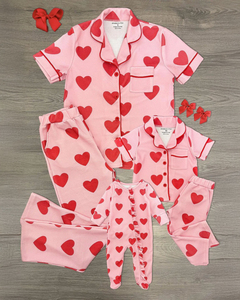 Wholesale Custom Casual Comfortable <strong>Family</strong> <strong>Matching</strong> Pajamas Set Print Short Sleeve <strong>PJs</strong> - Product Image 4