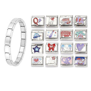 Stainless Steel Elastic Bracelet Unisex DIY Modular Jewelry Fashionable Commute Style Gift for Tourist Souvenirs - Product Image 1