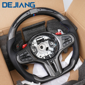 VENTE FLASH Volant en cuir et fibre de carbone pour G30 G20 G32 G01 G02 G28 G31 G87 G80 G82 G42 avec fonction LED et chauffante - Product Image 3